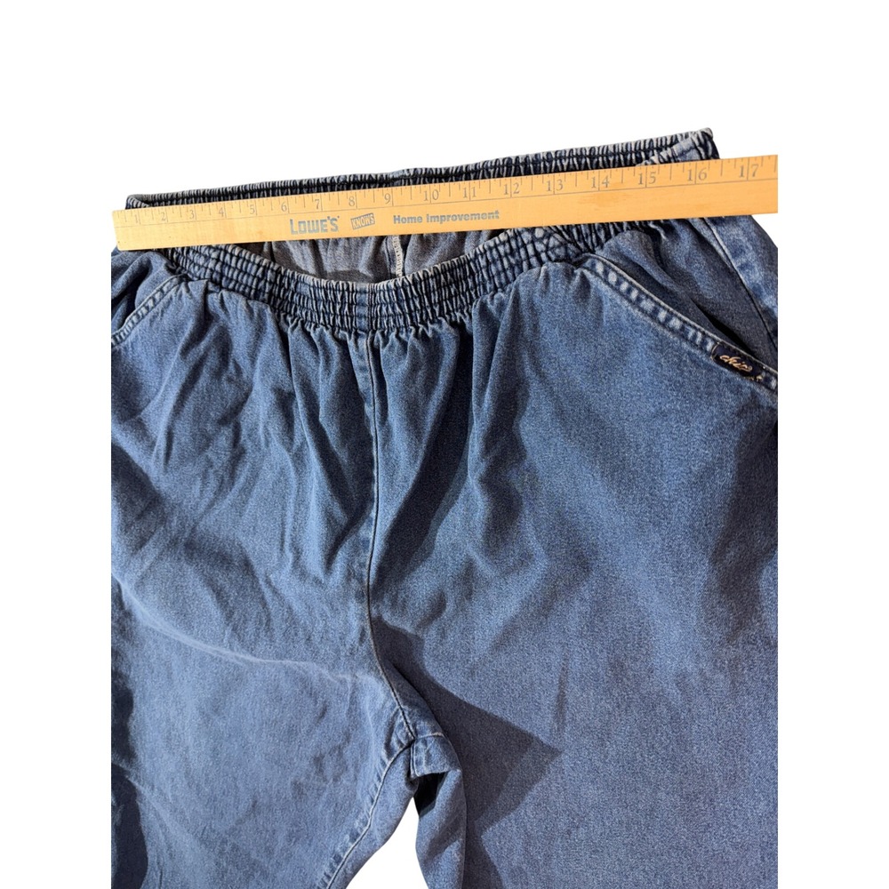 Chic Jeans Elastic Waist Denim Pants 22W Petite Vintage Mom Soft Lightweight - Picture 5 of 10